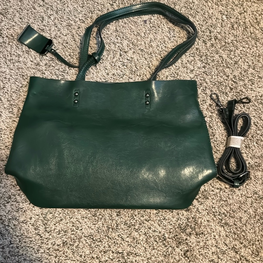 Dark green boutique tote